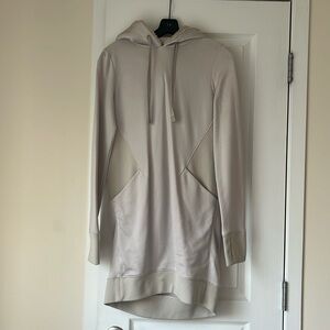 Athleta sweatshirt dress w/ fur lined hood